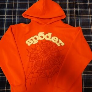 Orange Spider Web Hoodie